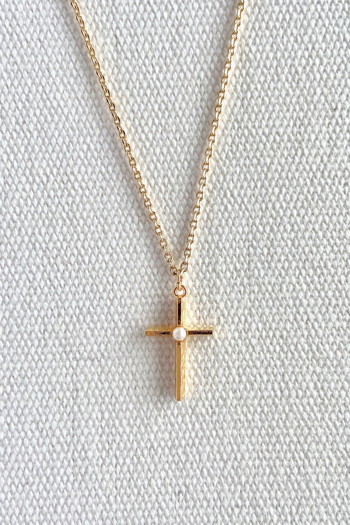 Cross with Pearl Necklace