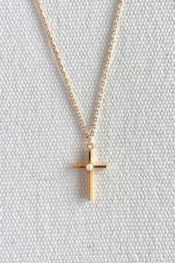 Cross with Pearl Necklace